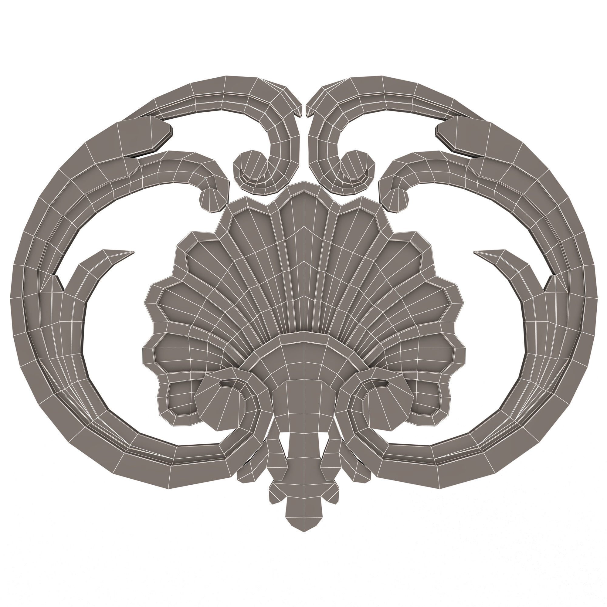 Shell Corbel 07 Low-poly 3D model_5