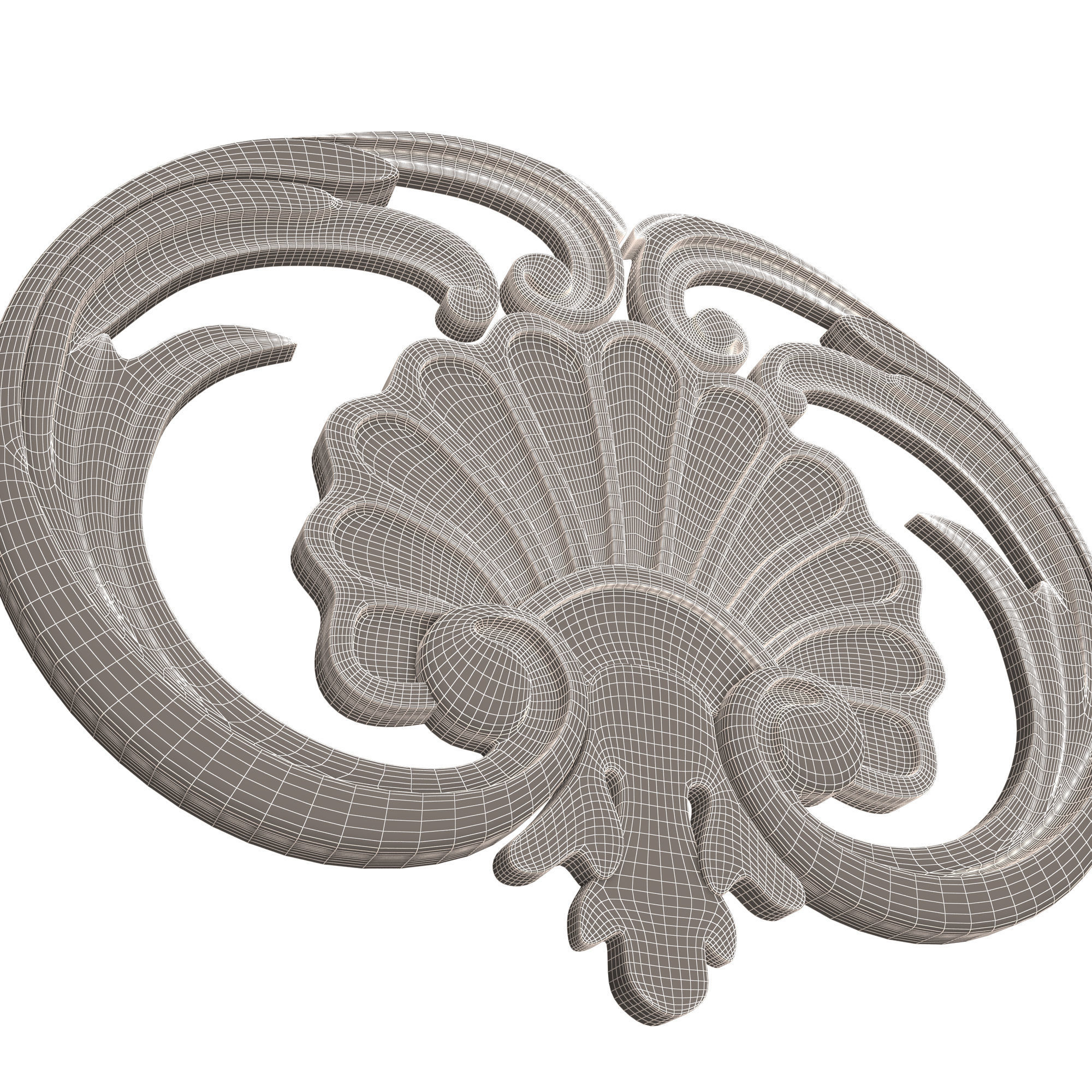 Shell Corbel 07 Low-poly 3D model_13