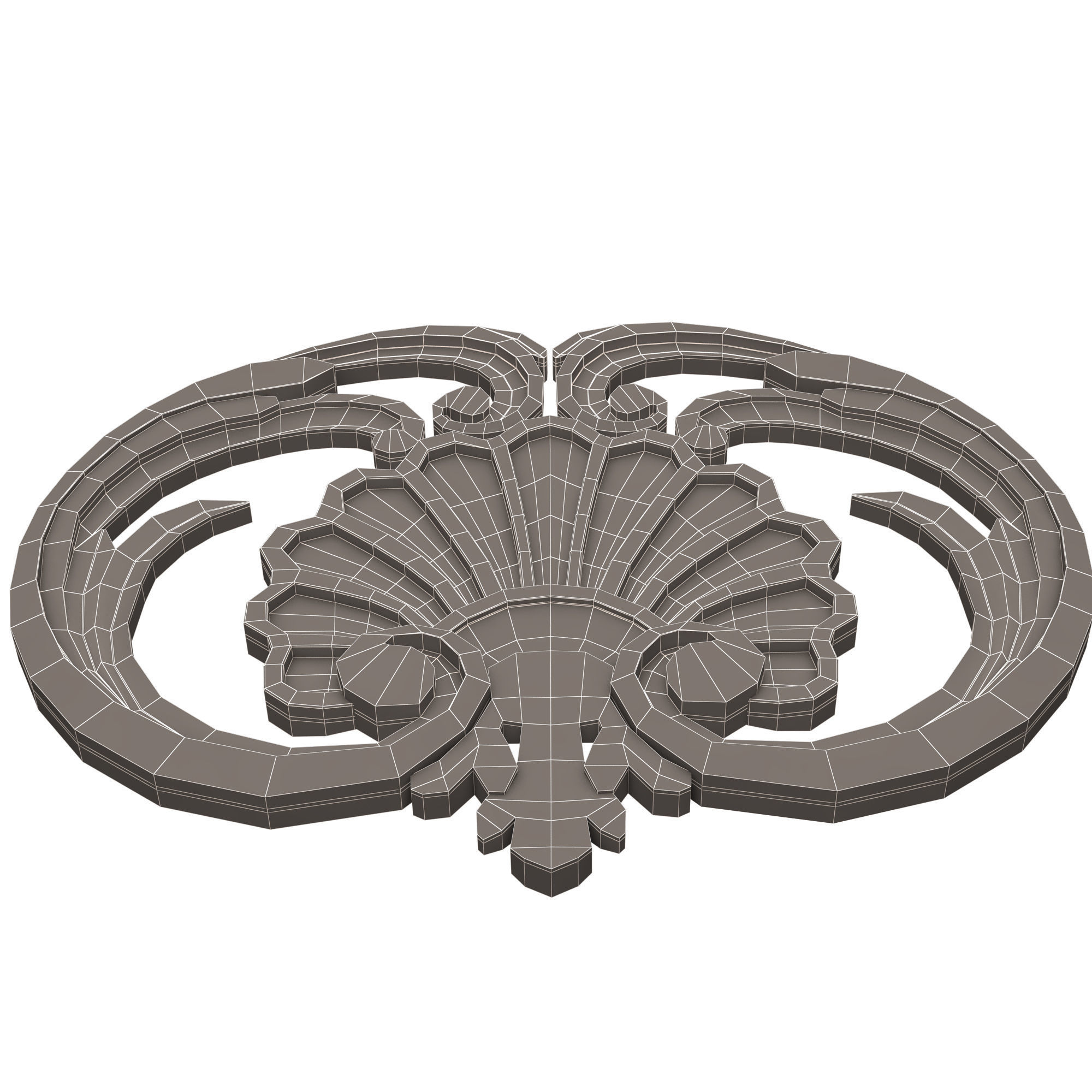 Shell Corbel 07 Low-poly 3D model_10