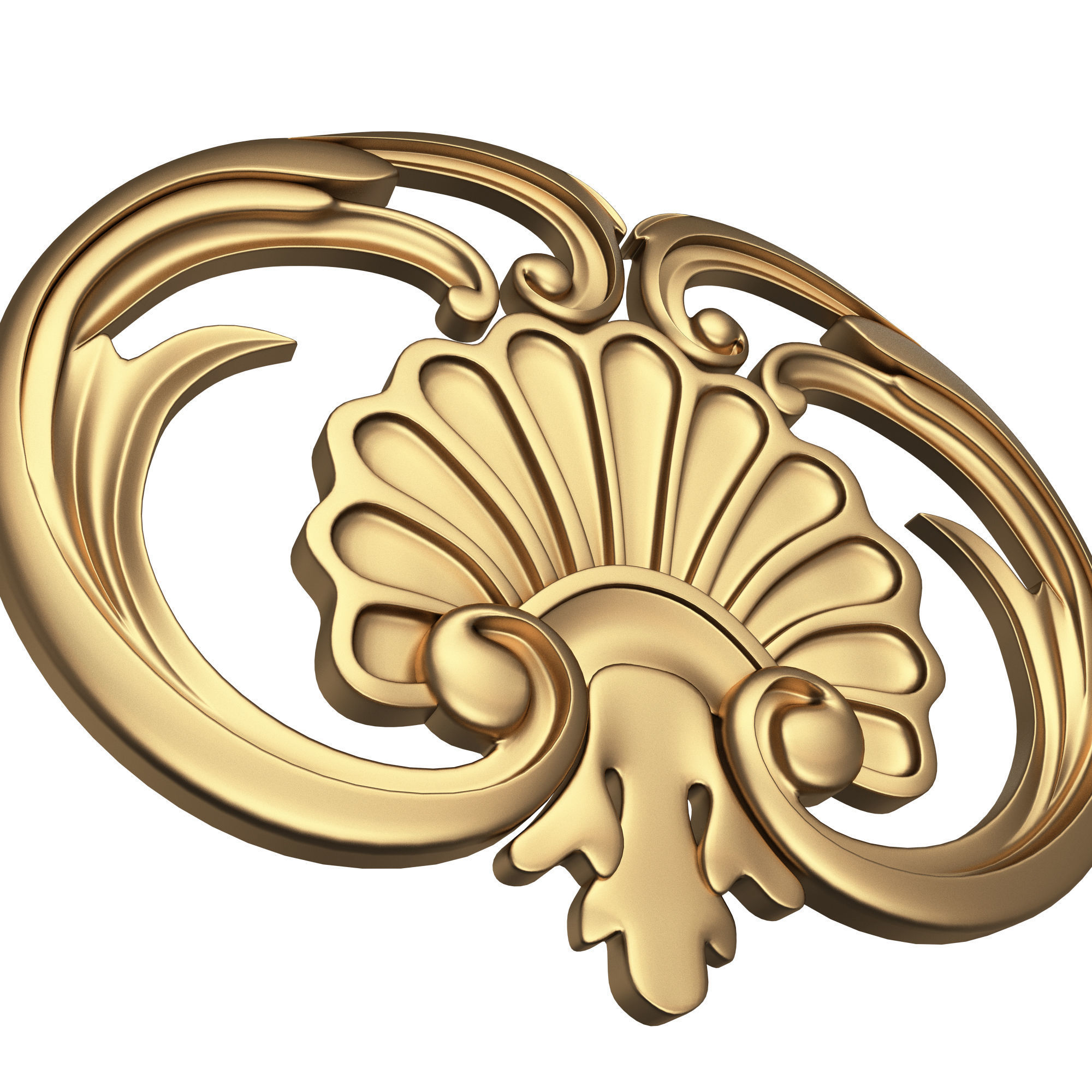 Shell Corbel 07 Low-poly 3D model_1