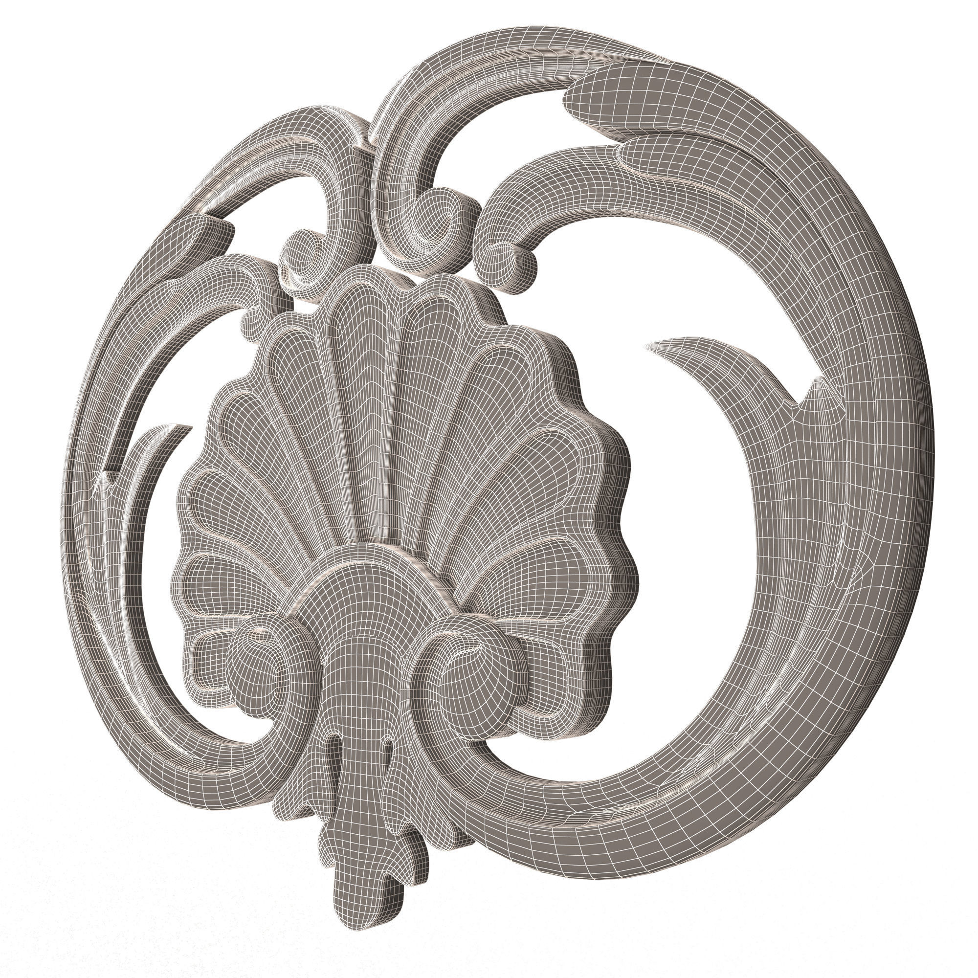 Shell Corbel 07 Low-poly 3D model_16