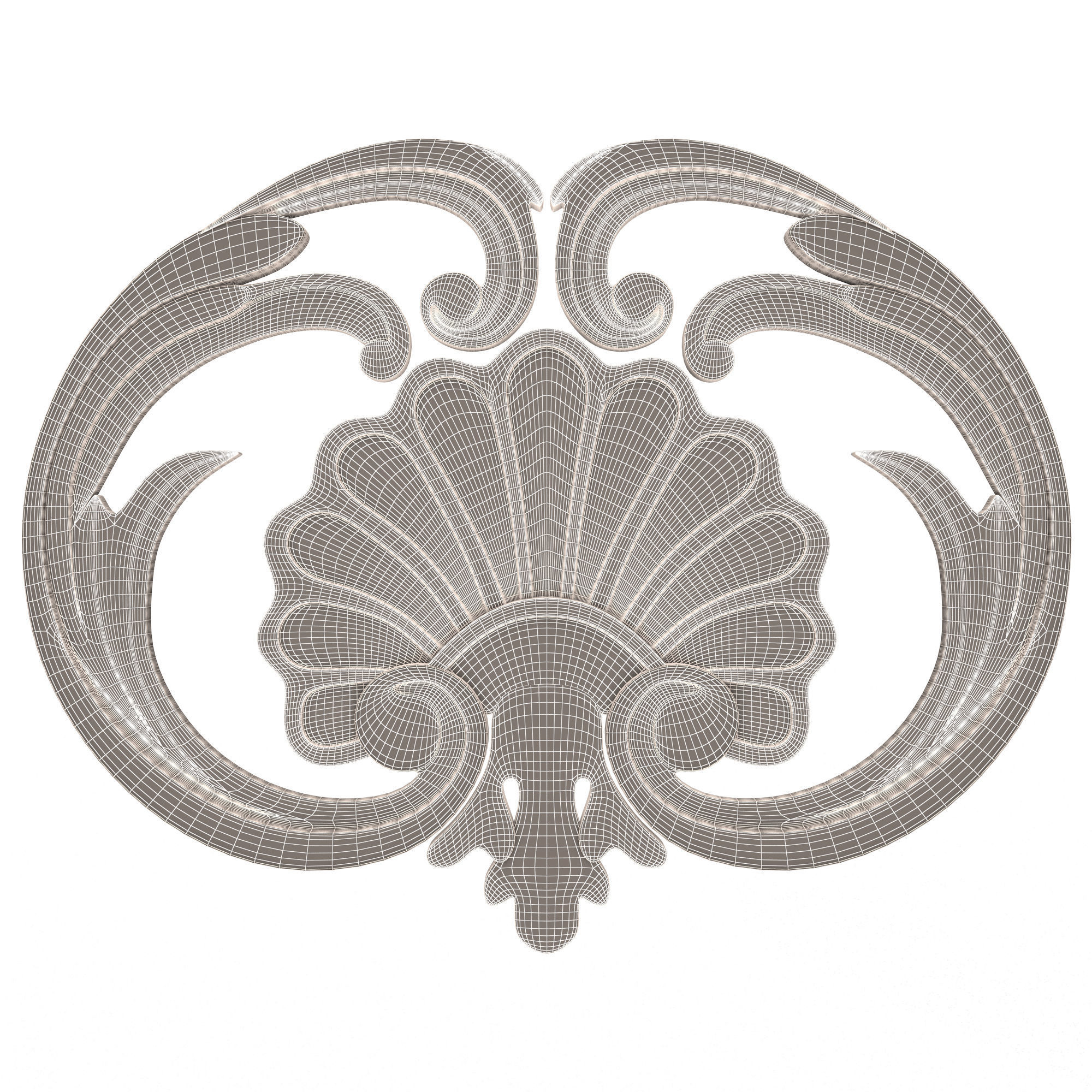 Shell Corbel 07 Low-poly 3D model_12