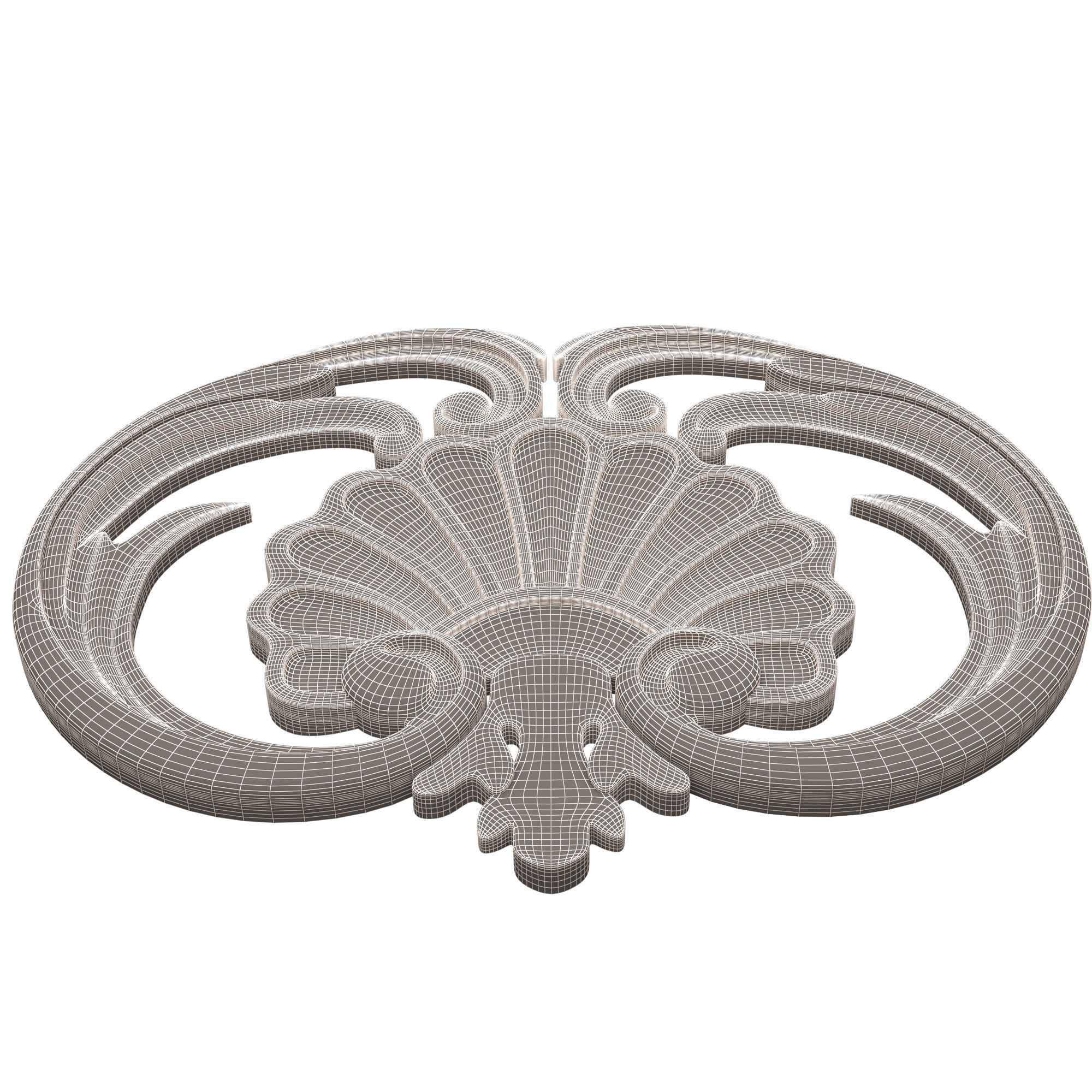 Shell Corbel 07 Low-poly 3D model_6