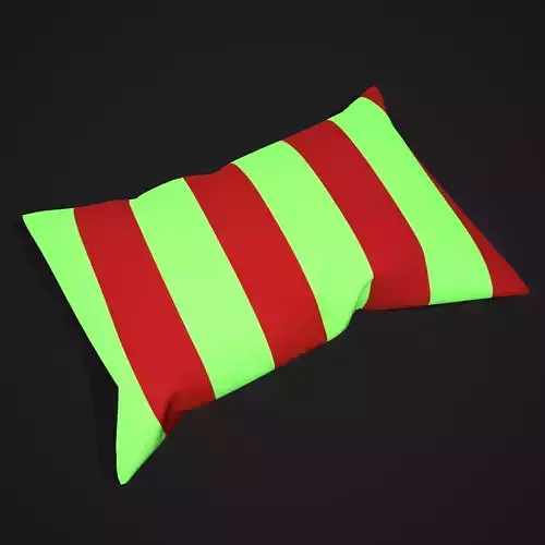 Christmas Pillow Red and Green Stripes
