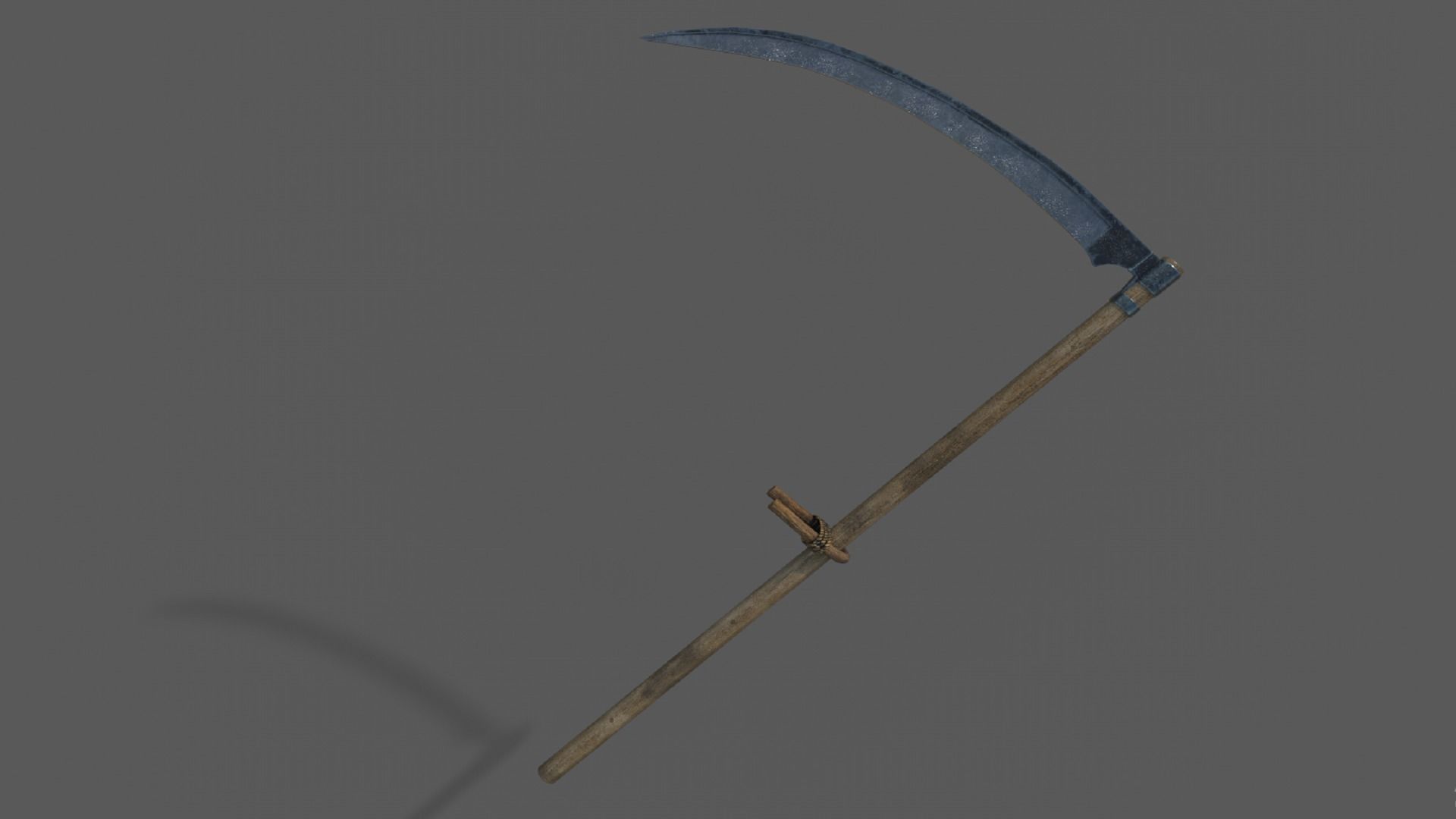 Scythe tool of labor PBR low-poly 3D model Low-poly 3D model_4