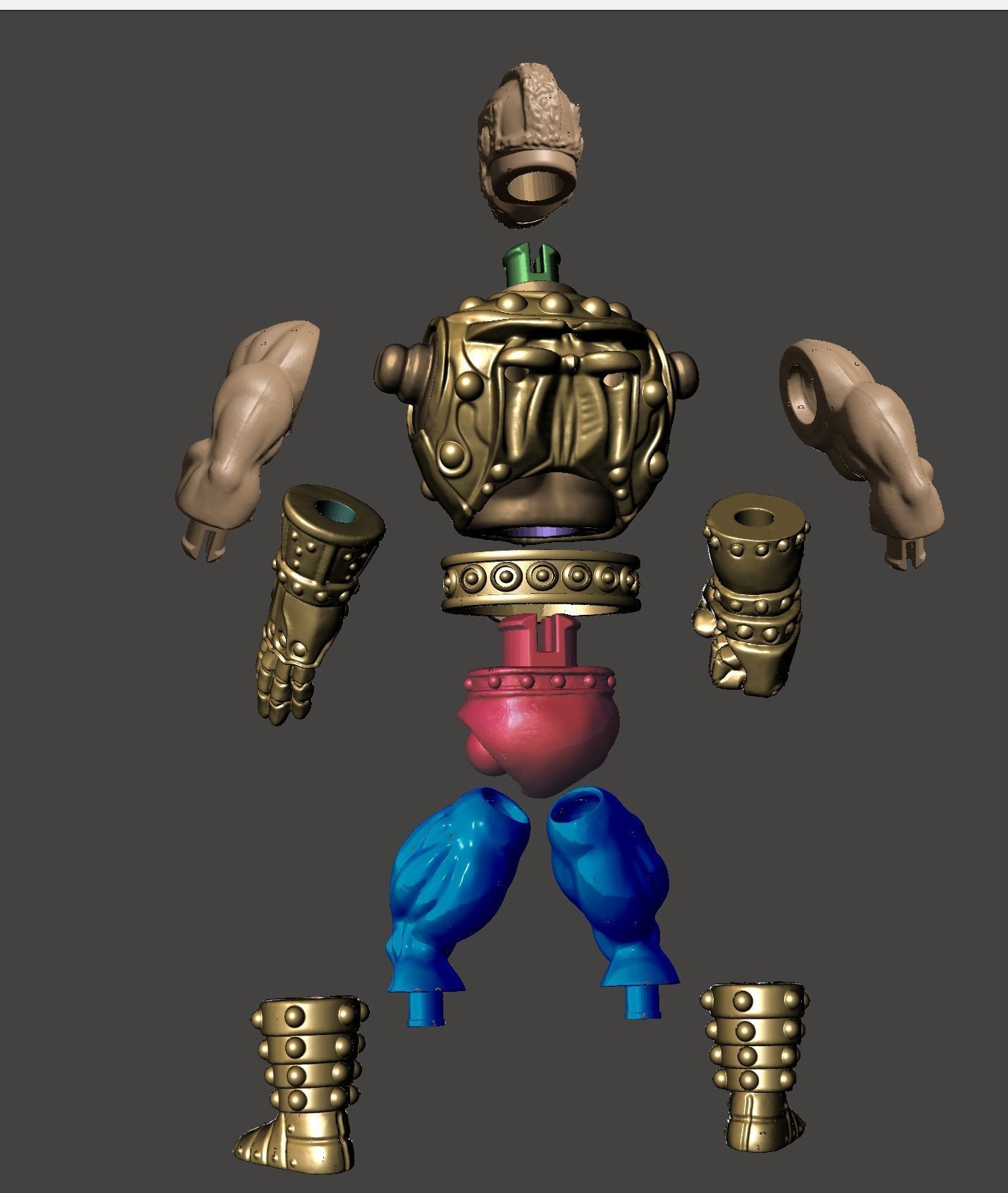 Mr T masters of wwe universe custom figure 3D print model_8