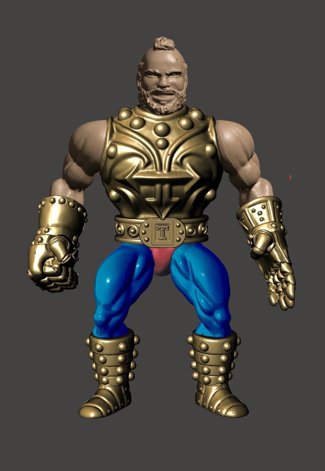 Mr T masters of wwe universe custom figure 3D print model_3