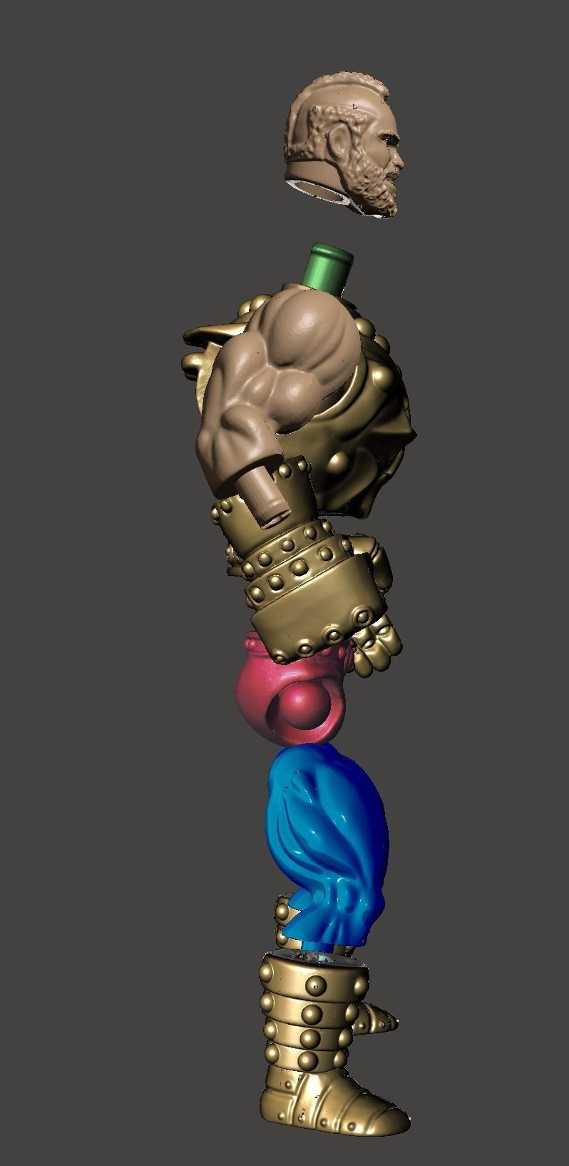 Mr T masters of wwe universe custom figure 3D print model_9