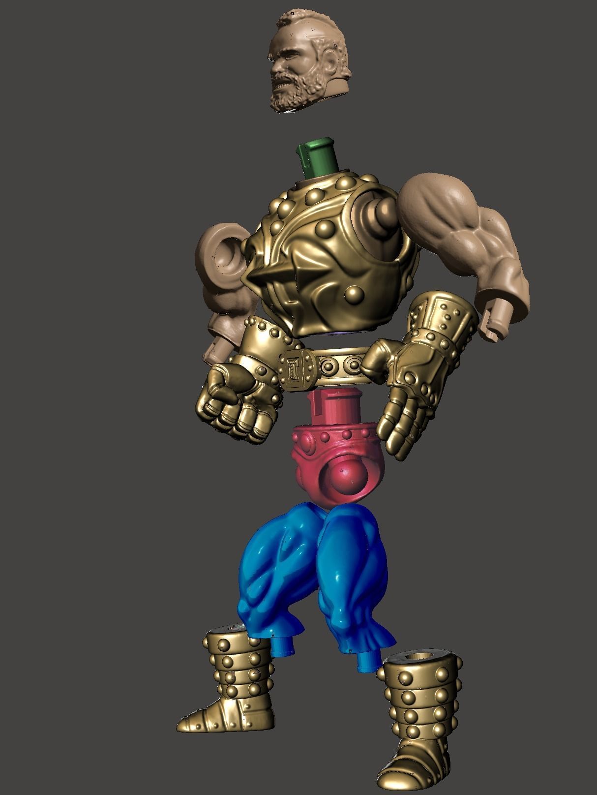 Mr T masters of wwe universe custom figure 3D print model_7