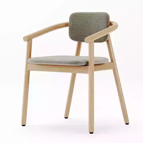 Upholstered chair with armrests KLARA 