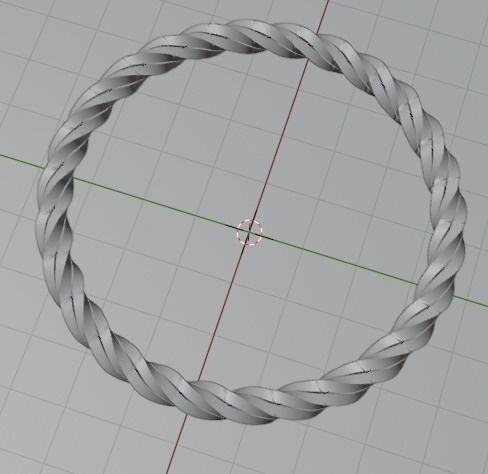 Bronze Ring type 9 3D model_2