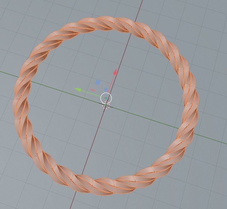 Bronze Ring type 9 3D model_3