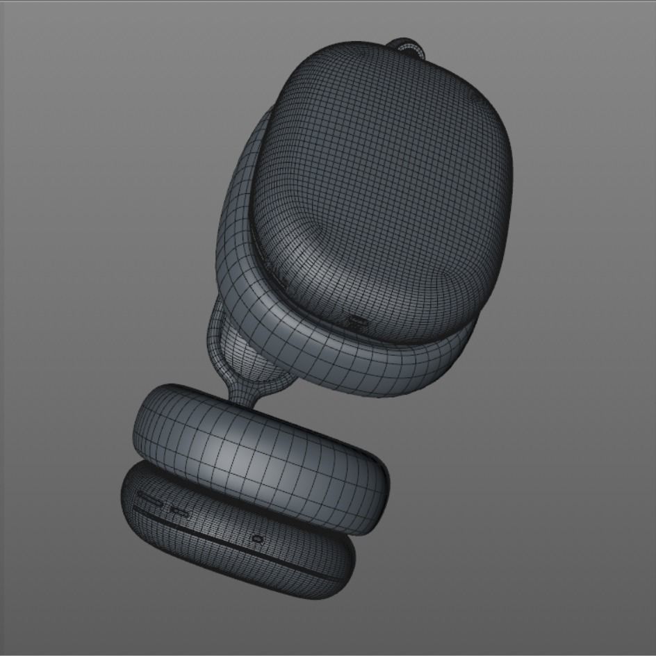 Apple airpods max 3D model Low-poly 3D model_7