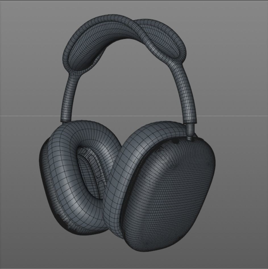 Apple airpods max 3D model Low-poly 3D model_9