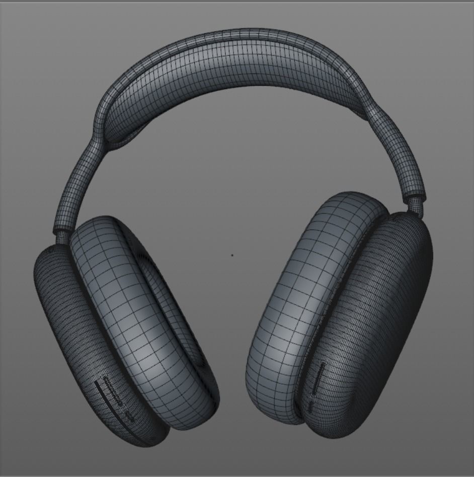 Apple airpods max 3D model Low-poly 3D model_8