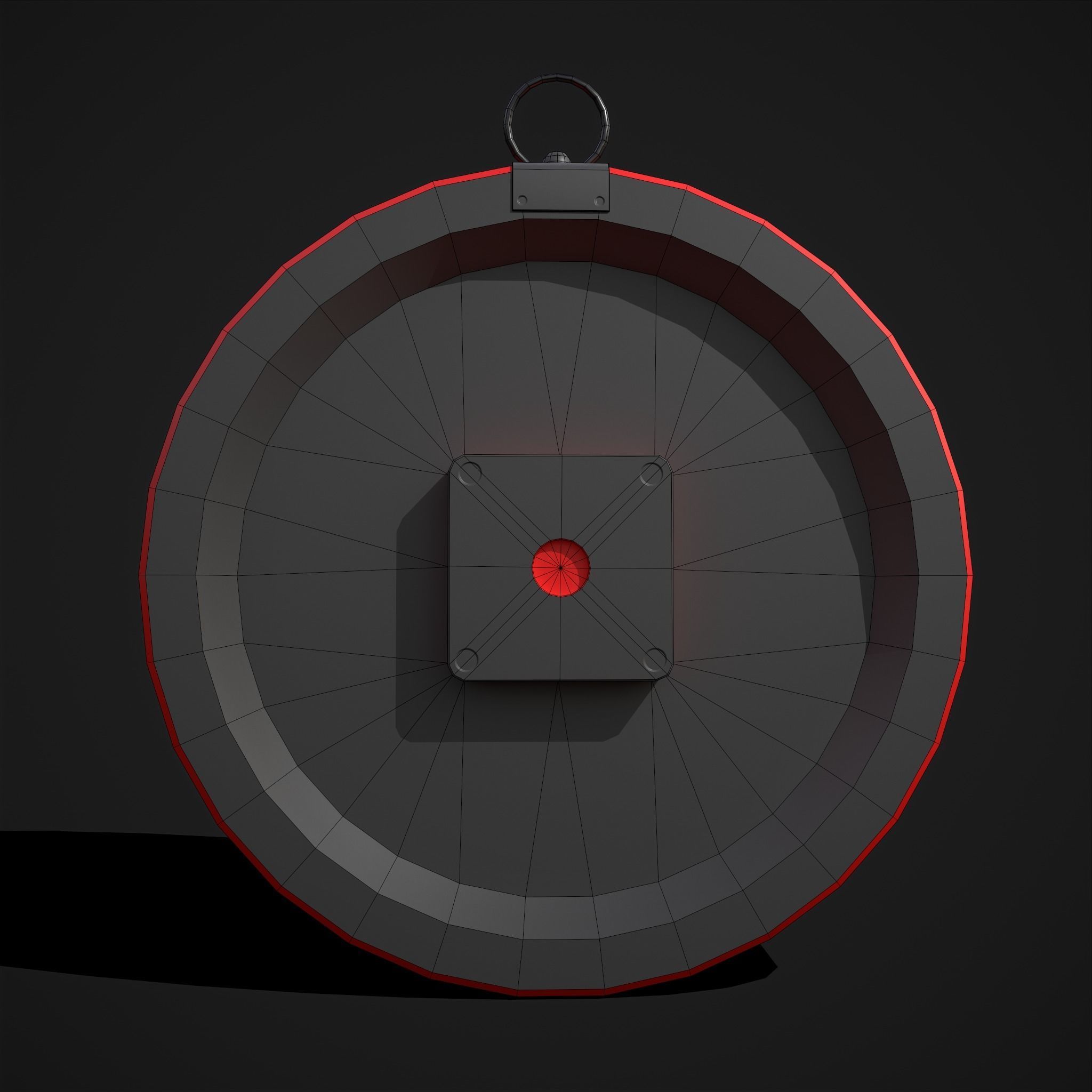 Days until Christmas Clock Low-poly 3D model_10