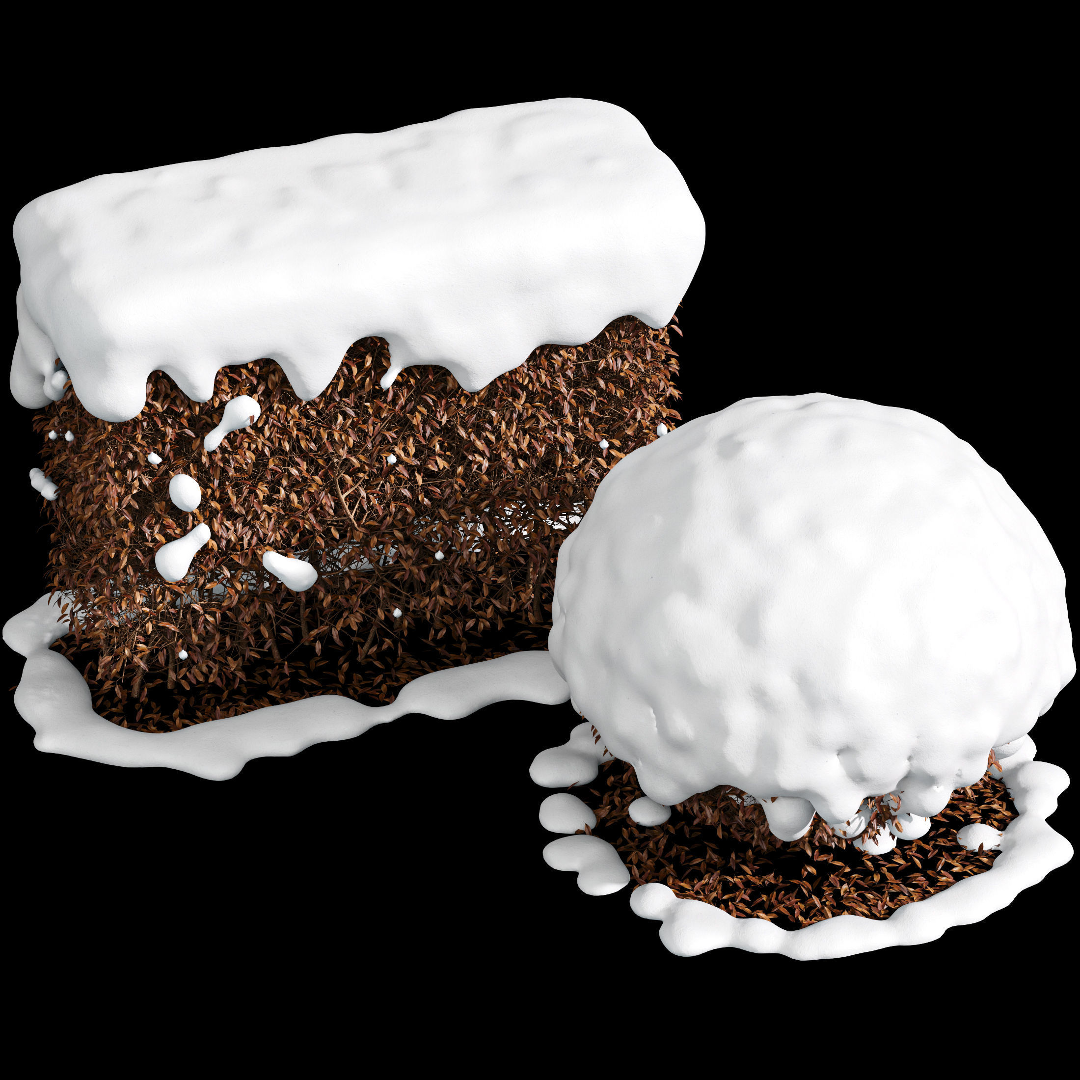 11 Dieffrent bush Models in One Pak 007 3D model 3D model_36