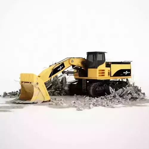 Yellow Machine Excavator