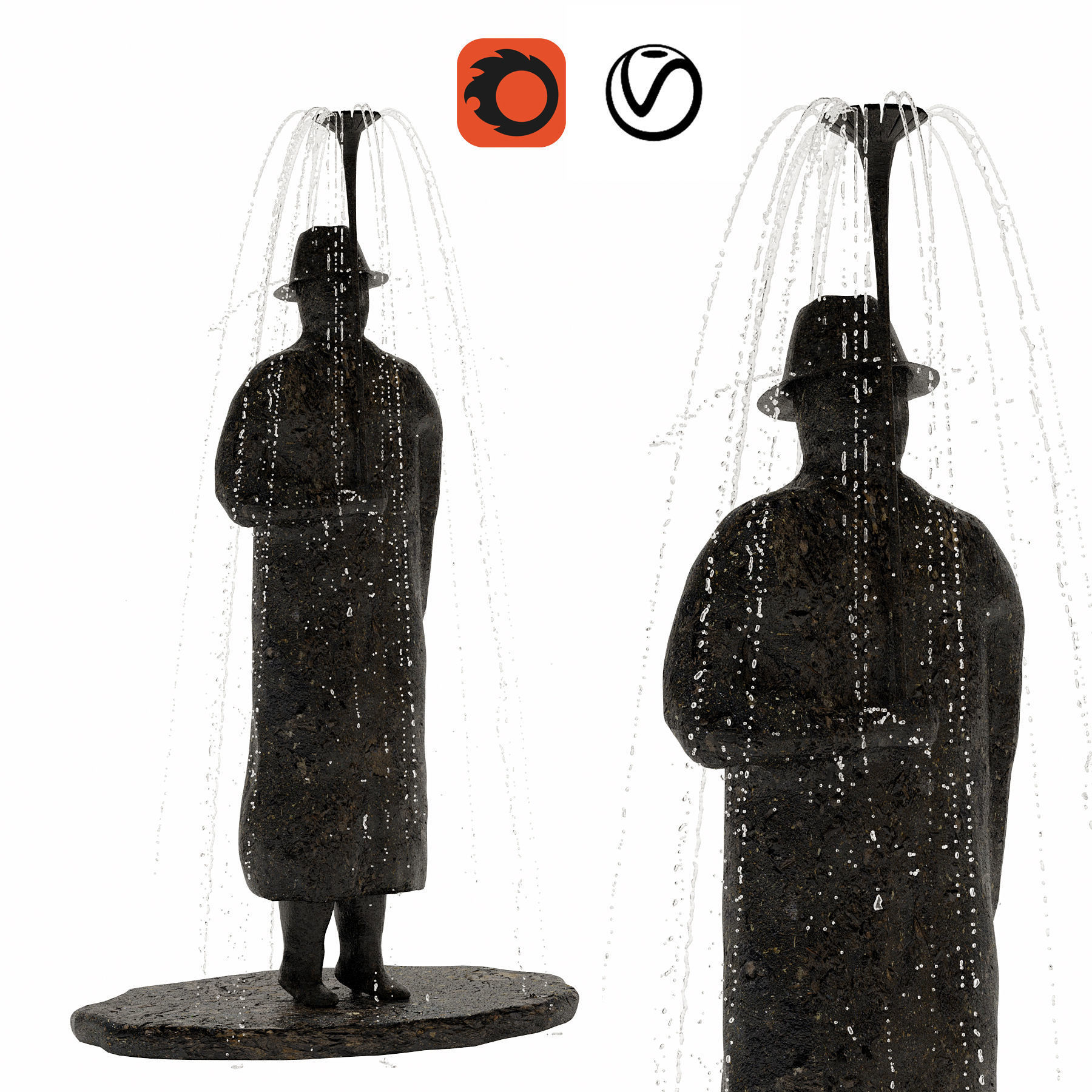 10 Environment Fountain 3D model_5