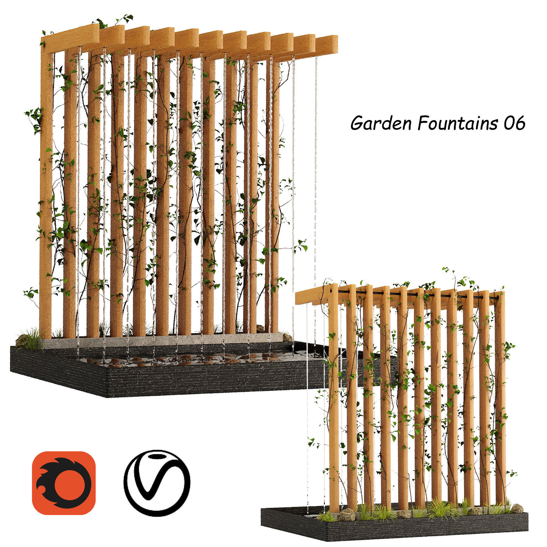 10 Environment Fountain 3D model_9