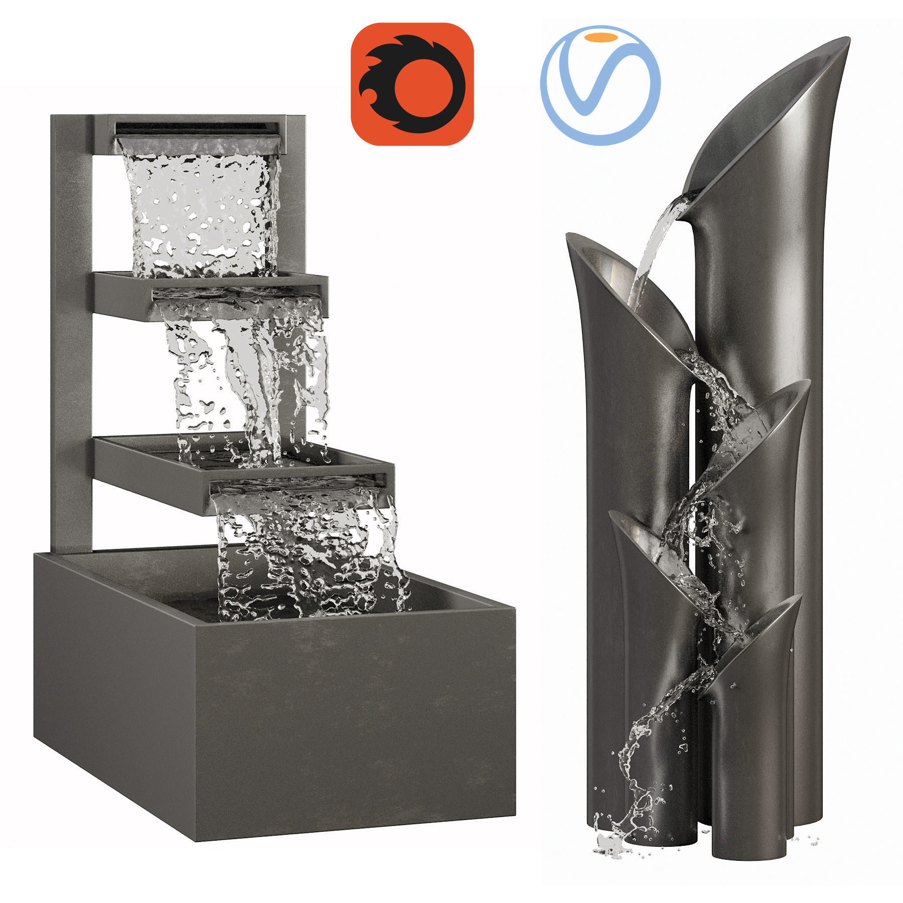 10 Environment Fountain 3D model_4