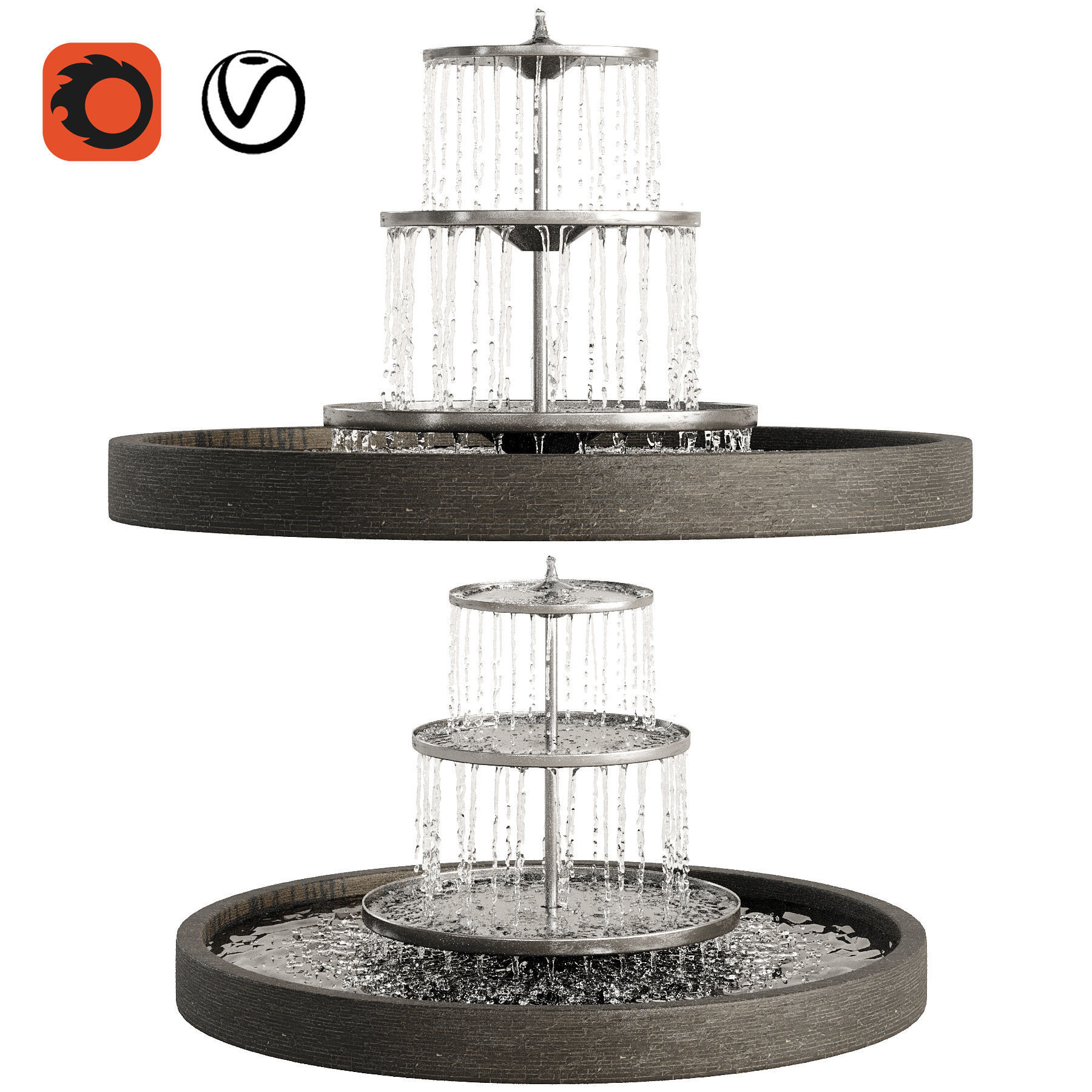 10 Environment Fountain 3D model_3