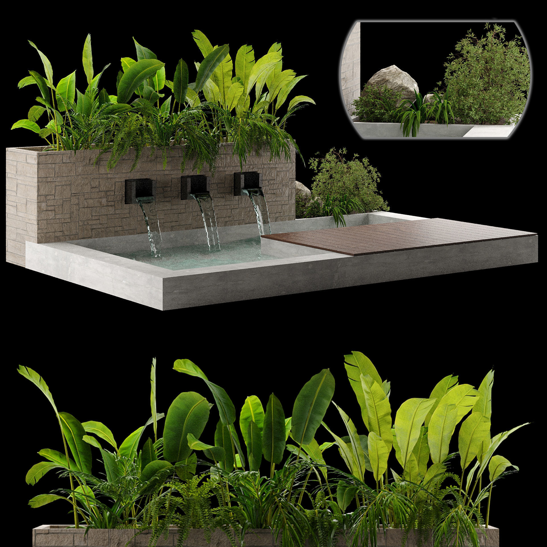 10 Environment Fountain 3D model_2