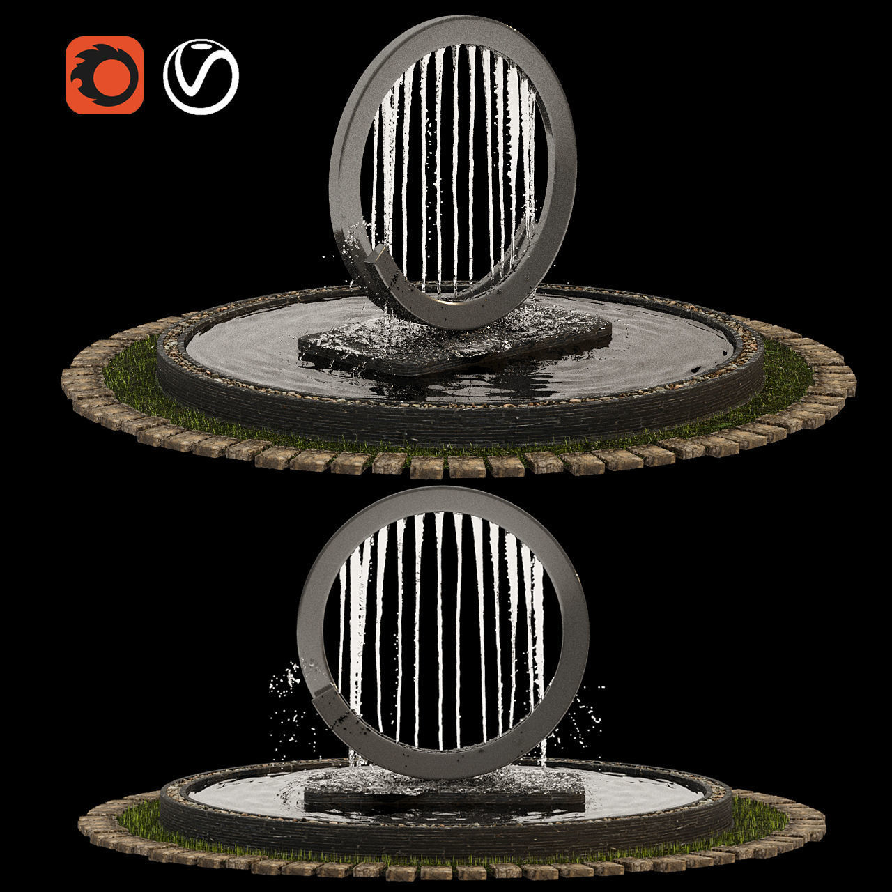 10 Environment Fountain 3D model_1