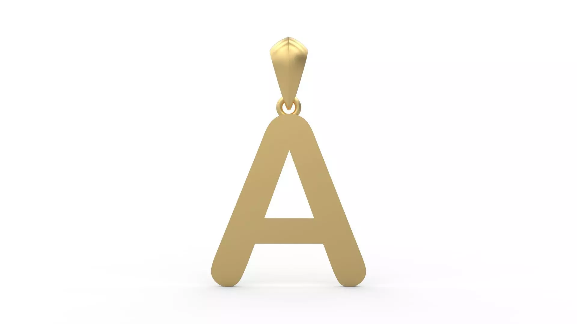 Initial Letters Pendant Arial Rounded A 3D print model