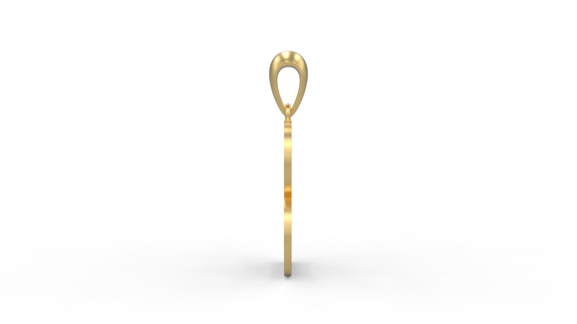 Initial Letters Pendant Arial Rounded B 3D print model_2