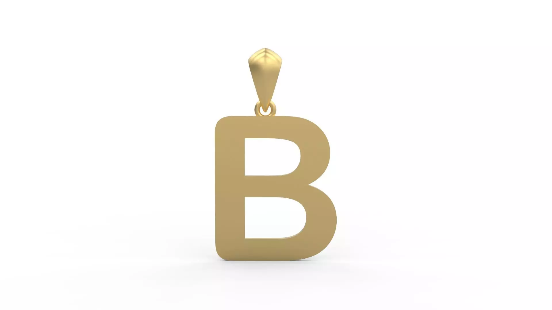 Initial Letters Pendant Arial Rounded B 3D print model_0