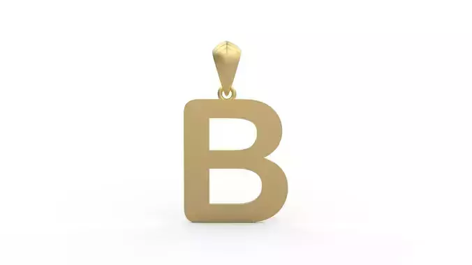 Initial Letters Pendant Arial Rounded B 3D print model
