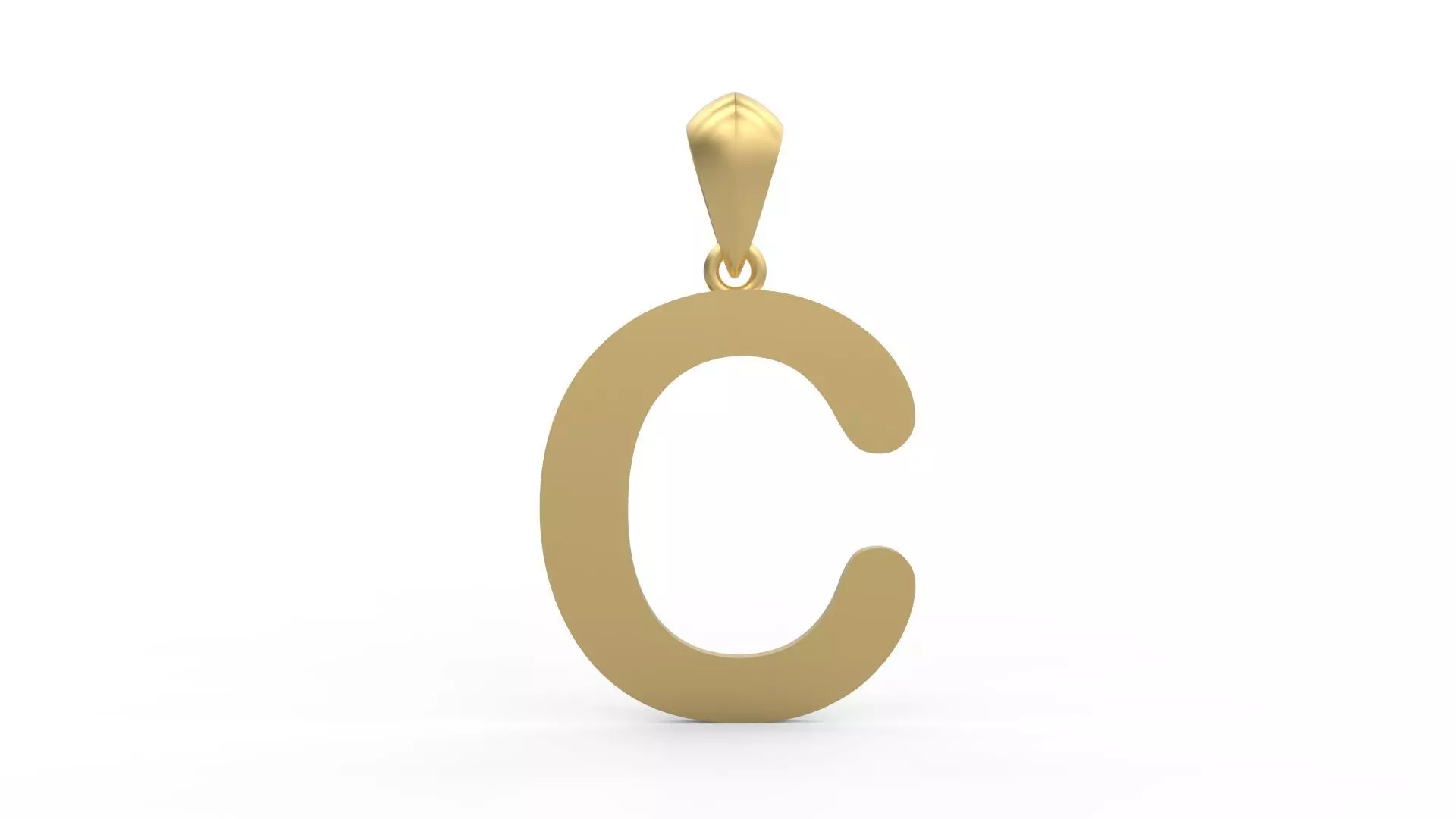 Initial Letters Pendant Arial Rounded C 3D print model_0
