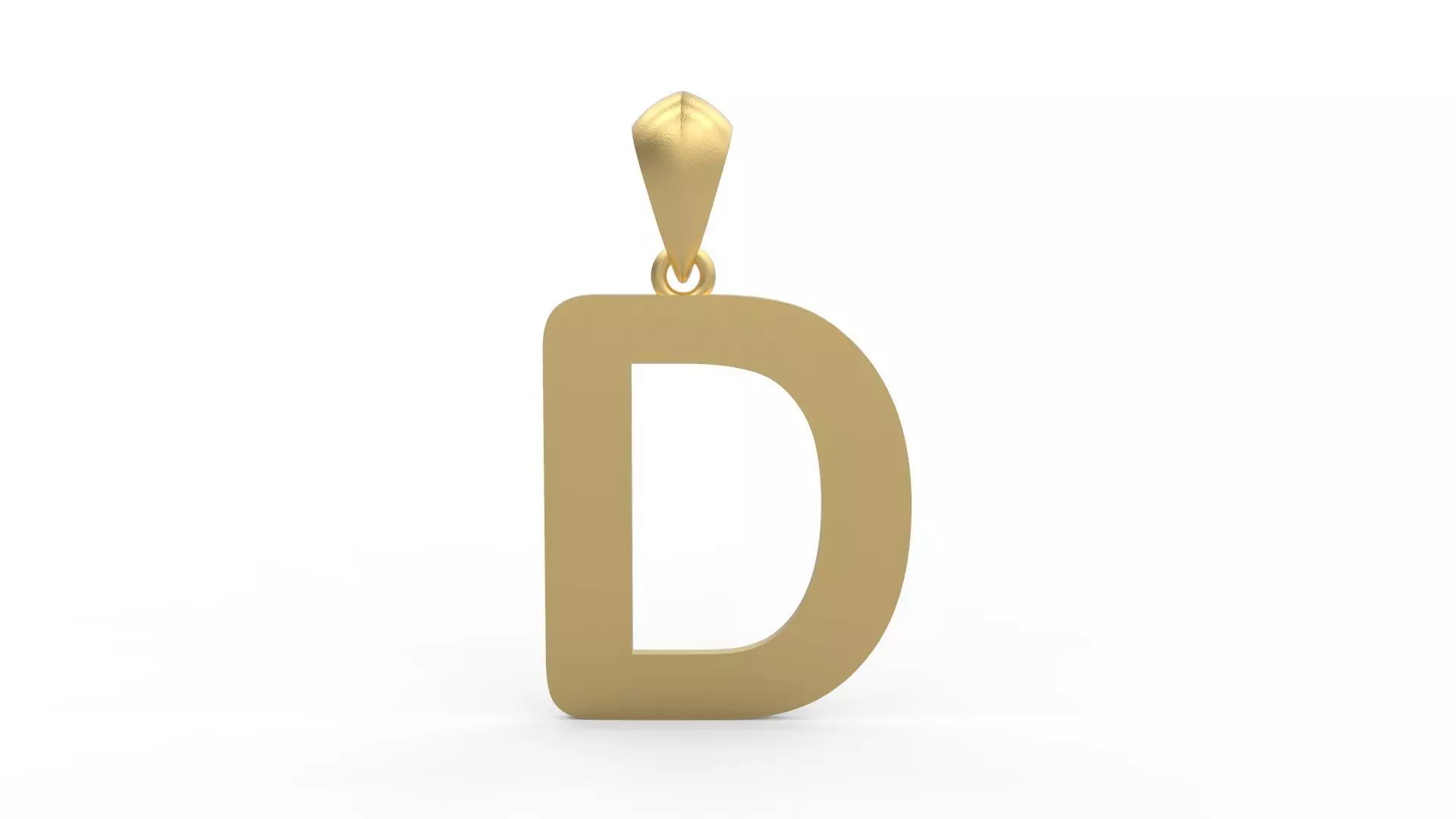 Initial Letters Pendant Arial Rounded D 3D print model_0