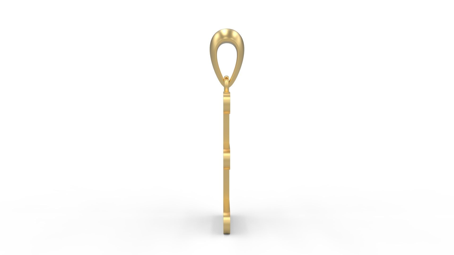 Initial Letters Pendant Arial Rounded E 3D print model_2