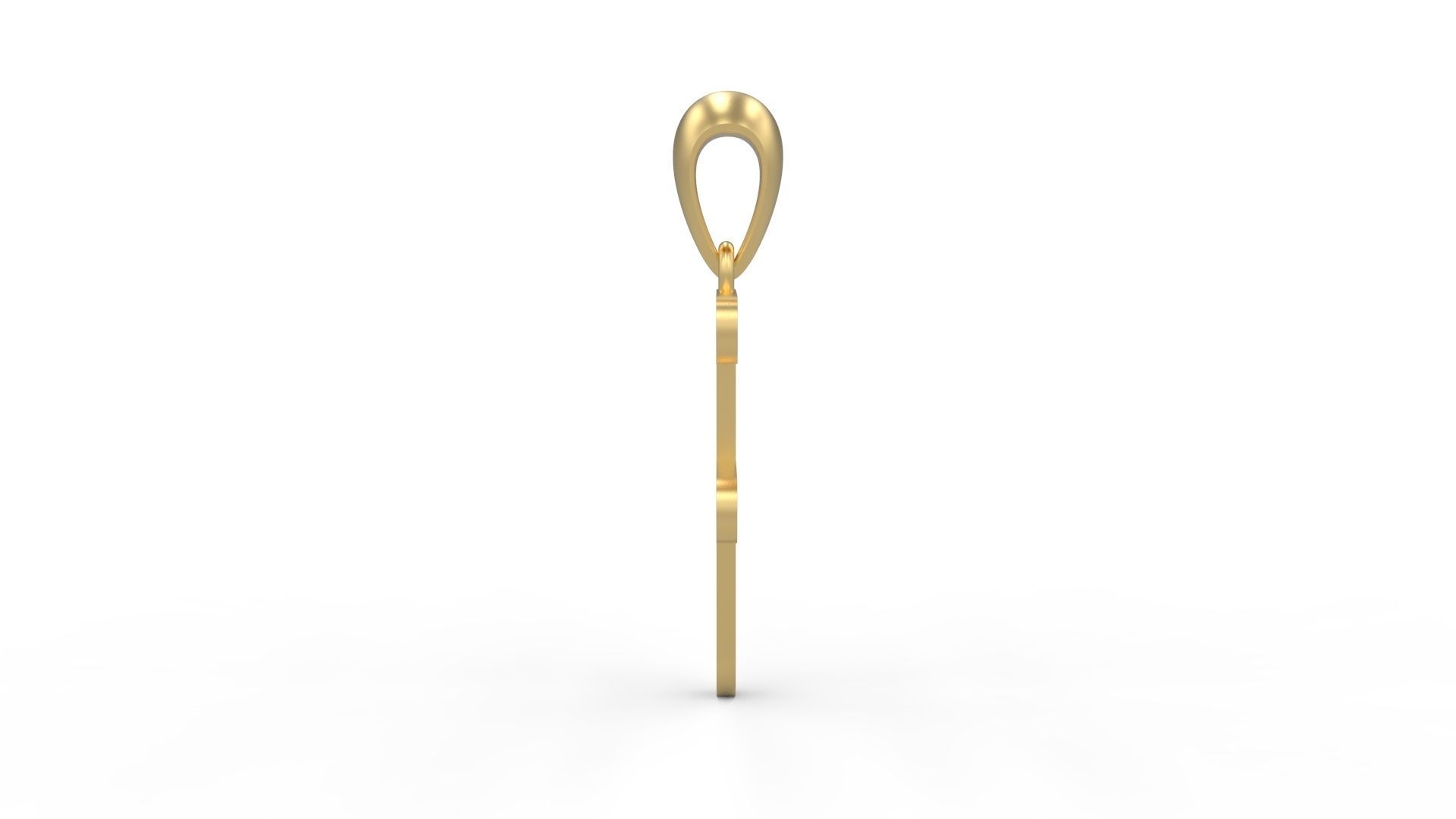 Initial Letters Pendant Arial Rounded F 3D print model_2