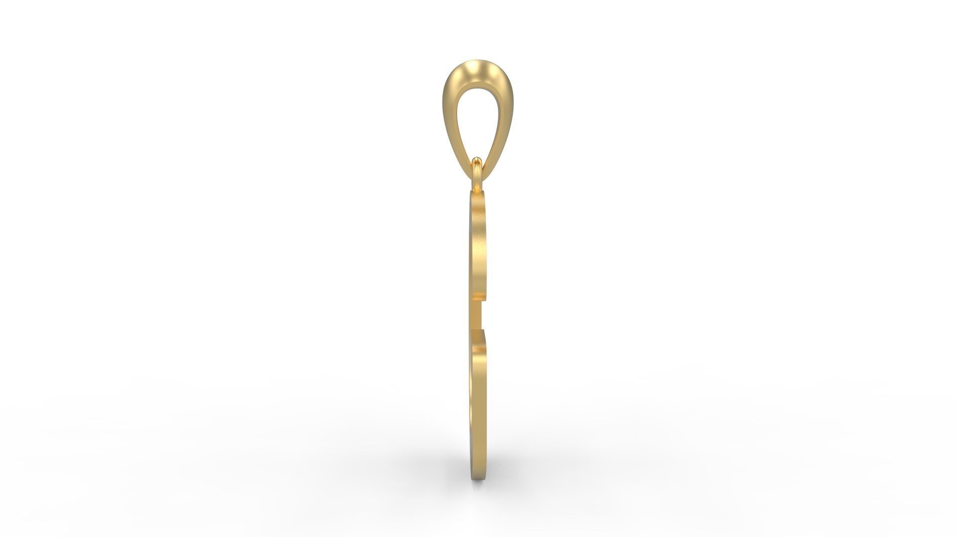 Initial Letters Pendant Arial Rounded G 3D print model_2