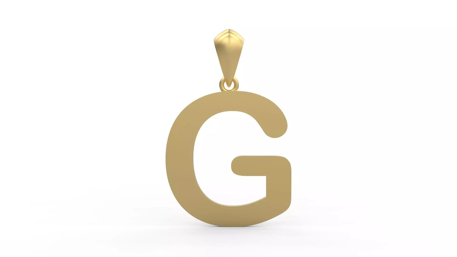 Initial Letters Pendant Arial Rounded G 3D print model_0