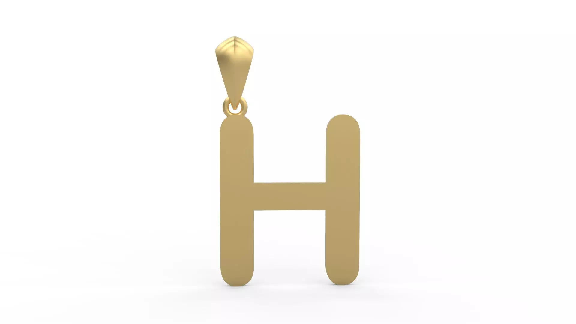 Initial Letters Pendant Arial Rounded H 3D print model