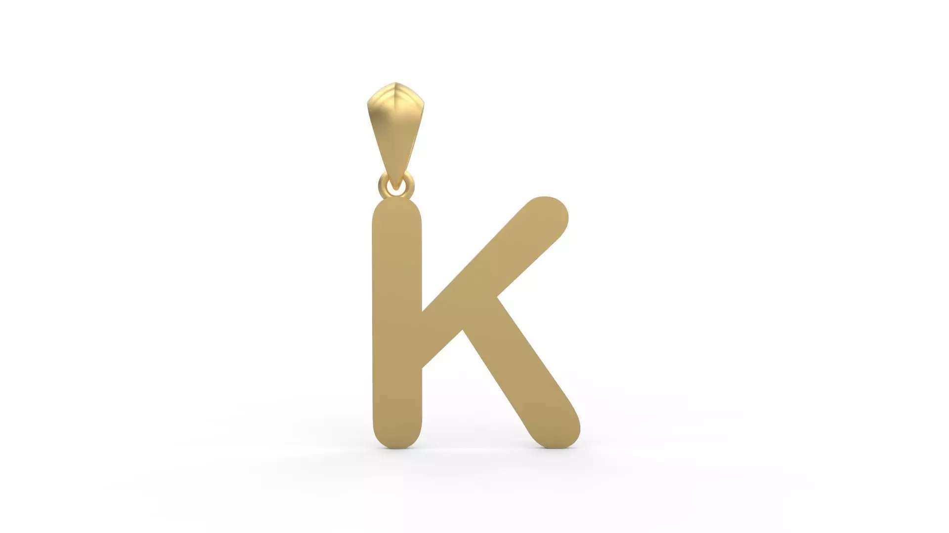 Initial Letters Pendant Arial Rounded K 3D print model