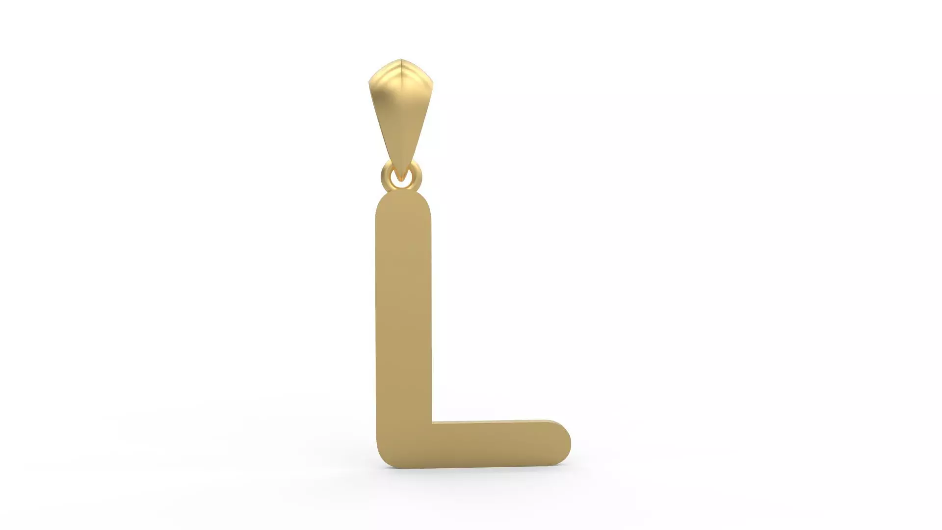 Initial Letters Pendant Arial Rounded L 3D print model