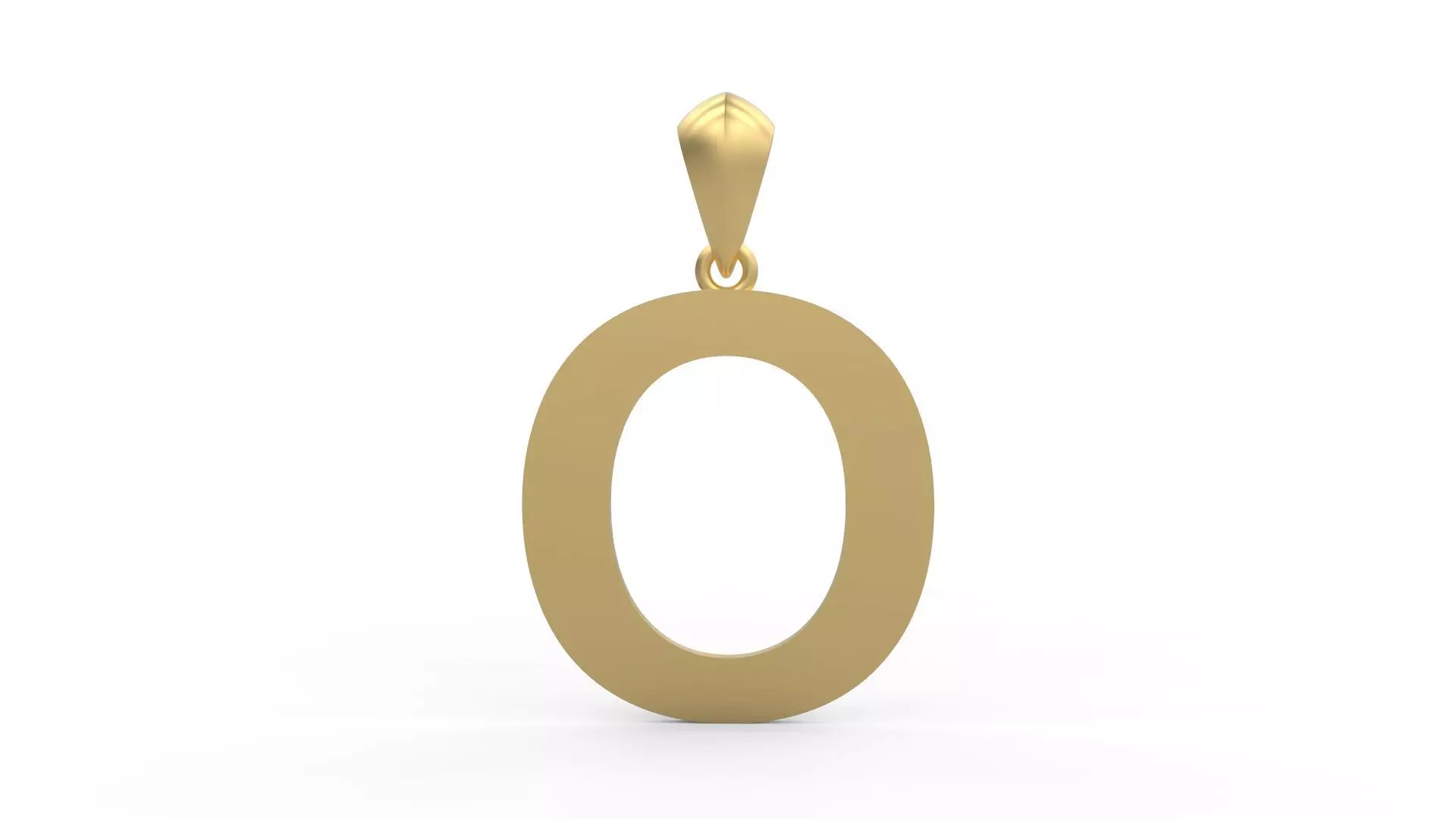 Initial Letters Pendant Arial Rounded O 3D print model_0