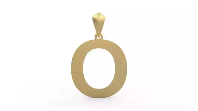 Initial Letters Pendant Arial Rounded O 3D print model