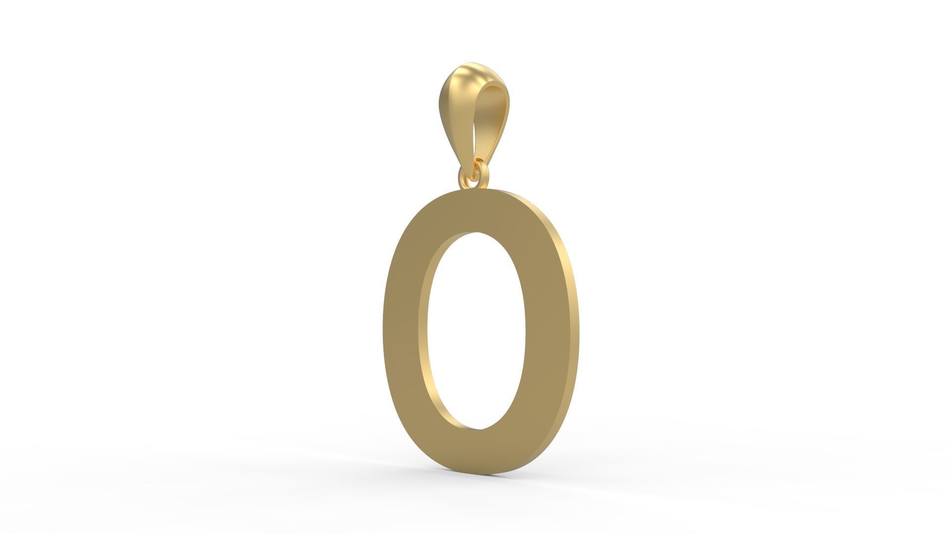 Initial Letters Pendant Arial Rounded O 3D print model_1
