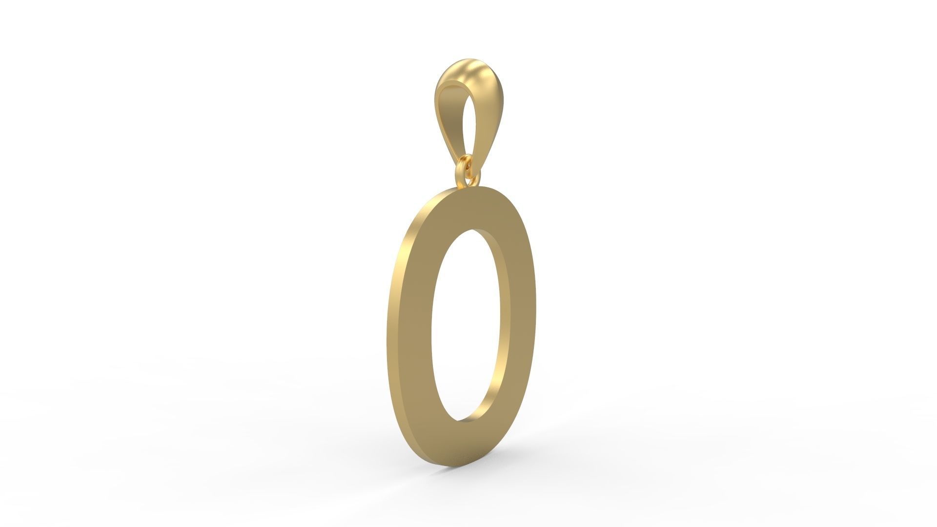 Initial Letters Pendant Arial Rounded O 3D print model_3
