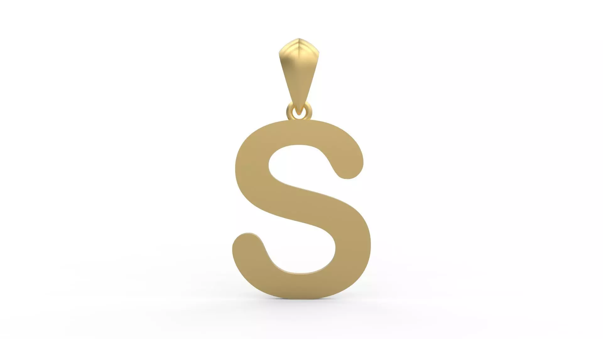 Initial Letters Pendant Arial Rounded S 3D print model_0