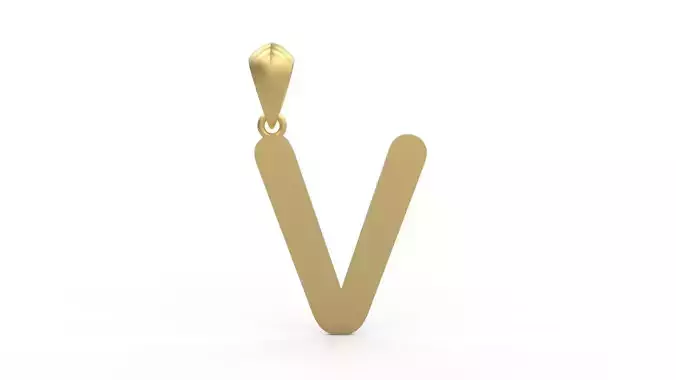 Initial Letters Pendant Arial Rounded V