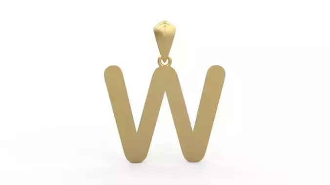 Initial Letters Pendant Arial Rounded W