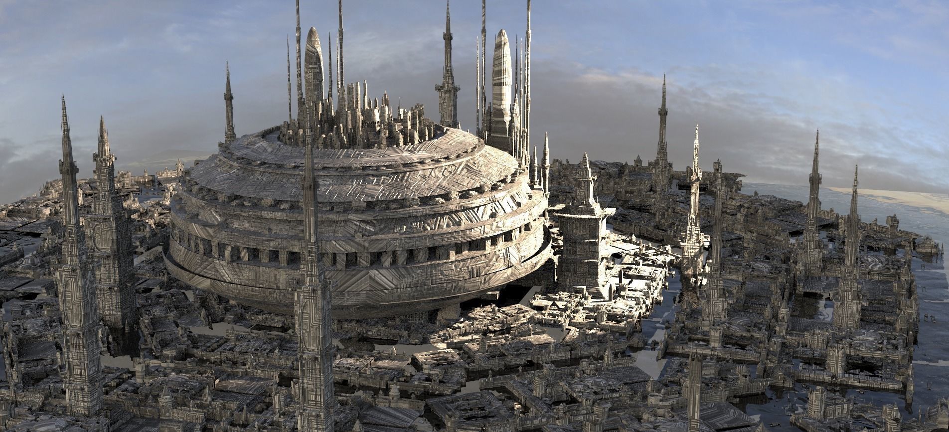 Sci Fi Massive future City  3D model_1