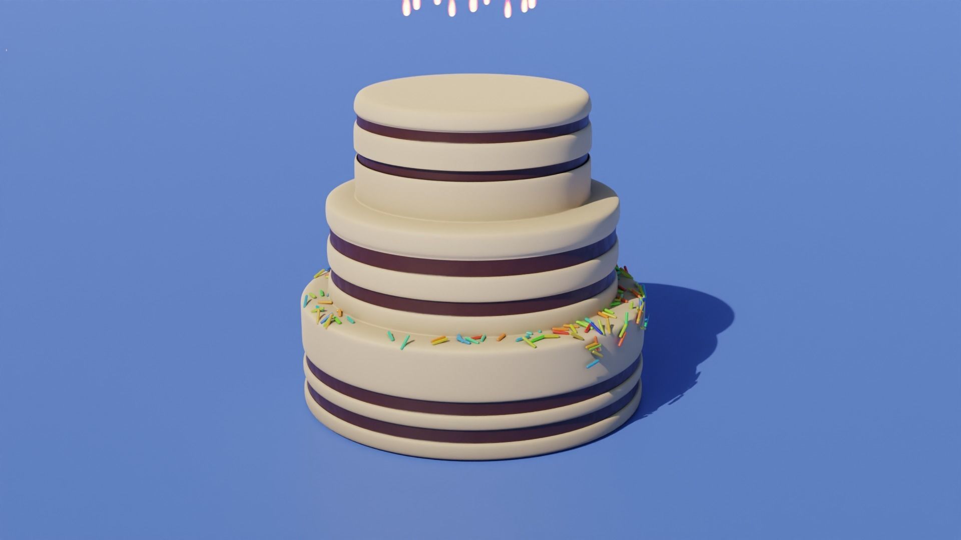 Birthday Cake Free 3D model_7